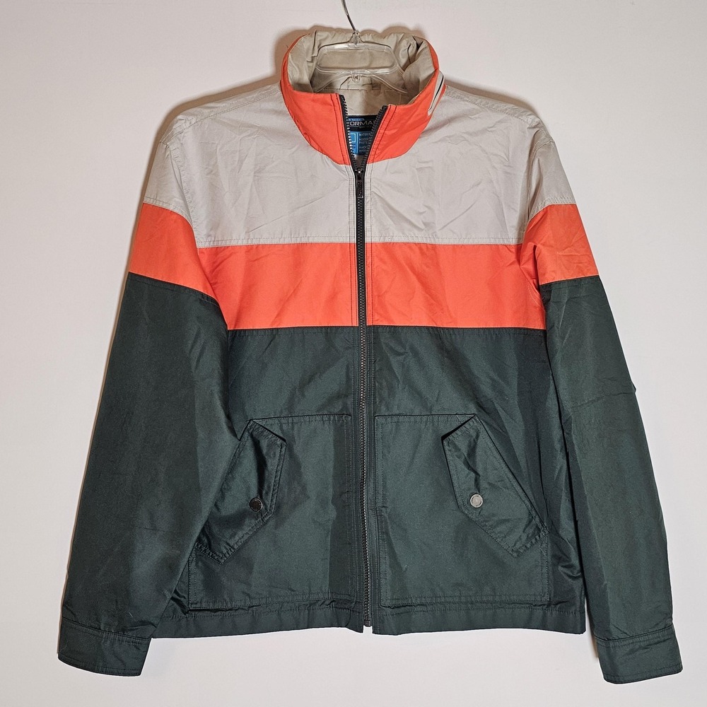 Roundtree & Yorke Jacket Mens Large Colorblock Water Resistant Hooded